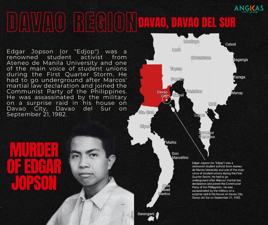 AngKasCoreGroup's tweet photo. Tulad ng Luzon at Visayas naranasan din ng Mindanao ang mga kalupitan ng Rehimeng Marcos.

Hatid ng AngKas Core Group ang pangapat na serye ng mga (Mapa ng Karahasan) noong panahon ng Martial Law sa isla ng Mindanao. https://t.co/DqBemrLjSI