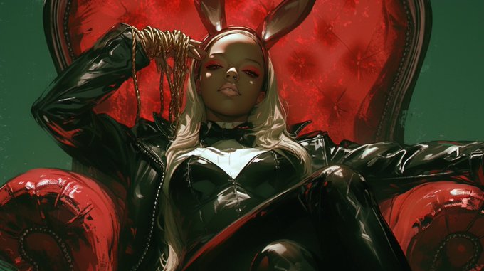 &ldquo;H.B.I.C&rdquo; 🪢👠🖤👸🏾  #AIart #ArtificialIntelligenceArt #midjourney #DigitalArt #girls #bunnies #AIgeneratedArt #ropebunny #shibari #concept #snake #tattoo #shibari #bdsm #mistress #dominatrix<a href="/tag/aiart"class="tags">#AIart</a><a href="/tag/artificialintelligenceart"class="tags">#ArtificialIntelligenceArt</a><a href="/tag/midjourney"class="tags">#midjourney</a><a href="/tag/digitalart"class="tags">#DigitalArt</a><a href="/tag/girls"class="tags">#girls</a><a href="/tag/bunnies"class="tags">#bunnies</a><a href="/tag/aigeneratedart"class="tags">#AIgeneratedArt</a><a href="/tag/ropebunny"class="tags">#ropebunny</a><a href="/tag/shibari"class="tags">#shibari</a><a href="/tag/concept"class="tags">#concept</a><a href="/tag/snake"class="tags">#snake</a><a href="/tag/tattoo"class="tags">#tattoo</a><a href="/tag/shibari"class="tags">#shibari</a><a href="/tag/bdsm"class="tags">#bdsm</a><a href="/tag/mistress"class="tags">#mistress</a><a href="/tag/dominatrix"class="tags">#dominatrix</a>