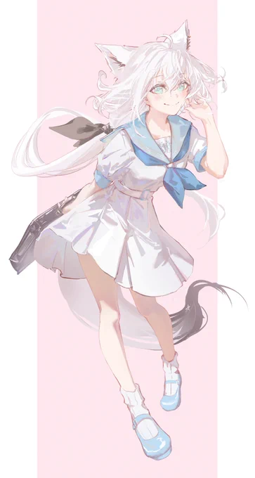 ソフトピンク#絵フブキ #ほろはにヶ丘高校の日常 