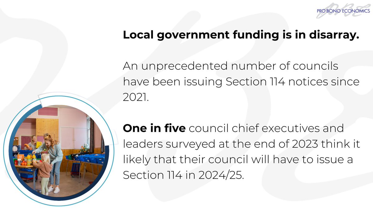 📣New research!

Our latest VCSE Sector Barometer with <a href="/VCSEObservatory/">VCSE National Data and Insights Observatory</a> explores the relationship between charities and local government, at a time when local councils across England are in crisis. 1/8

Read the report: probonoeconomics.com/tethered-fortu…