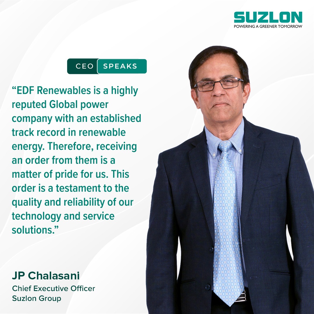 We highly value committed customers such as EDF Renewables, who consistently choose our technology and industry knowledge for their Wind Energy projects, helping us support the nation’s renewable future. 
Know more: bit.ly/49TRIB2

#EDFRenewablesIndia @Chalasani_J