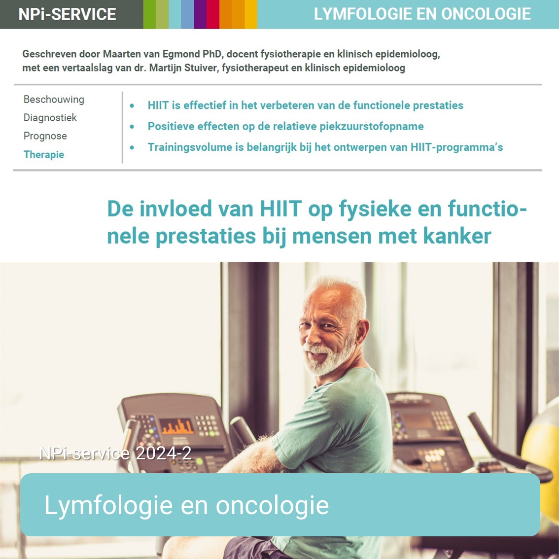 De invloed van HIIT op fysieke en functionele prestaties bij mensen met kanker

Pas jij nog geen hoog-intensieve intervaltraining (HIIT) toe bij mensen met kanker? Misschien moet je dat toch eens overwegen.

#NPiService  #lymfologie #oncologie
👇
npi.nl/lymfologie-en-…