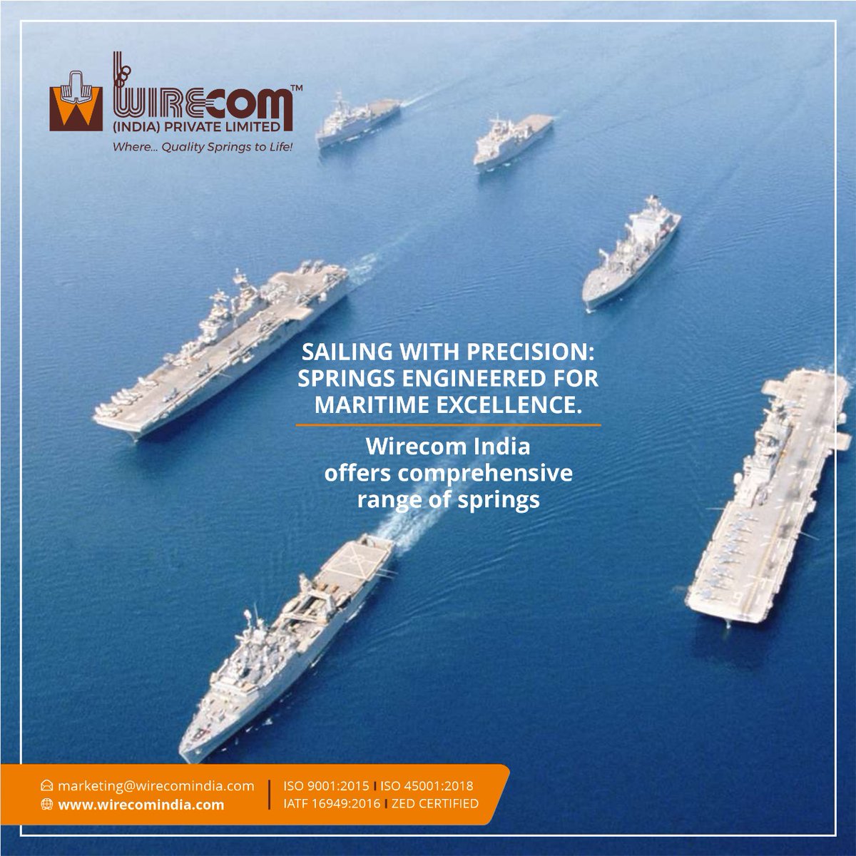 WirecomIndia's tweet image. #WirecomIndia offers comprehensive range of Stainless Steel that delivers performance and longevity to ships and maritime industry.

#marineindustry #stainlesssteelspring #boat #ship #spring #springs #compressionsprings #industrialspring #springmanufacturer #torsionspring