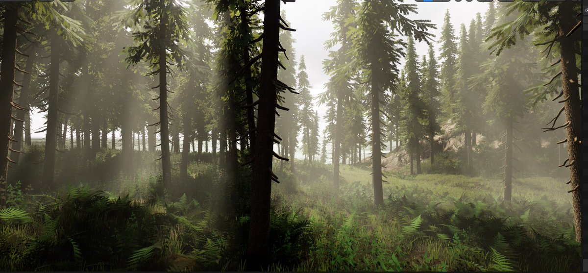 one_threshold's tweet image. The woods are kinda spooky in here! But so fun to explore in VR! :) Finally got things working! :) What to do next? #threshold2 #indiedev #UnrealEngine5 #vr