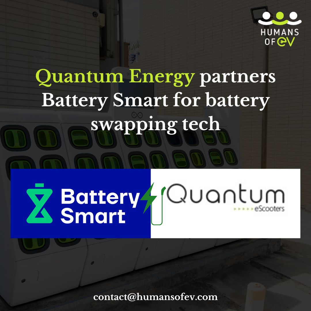 Quantum Energy has partnered with Battery Smart to support battery swapping for electric scooters at over 900 swap stations across 25 cities.
#ev #batteryswapping #humansofev #quantumenergy #batterysmart #ev