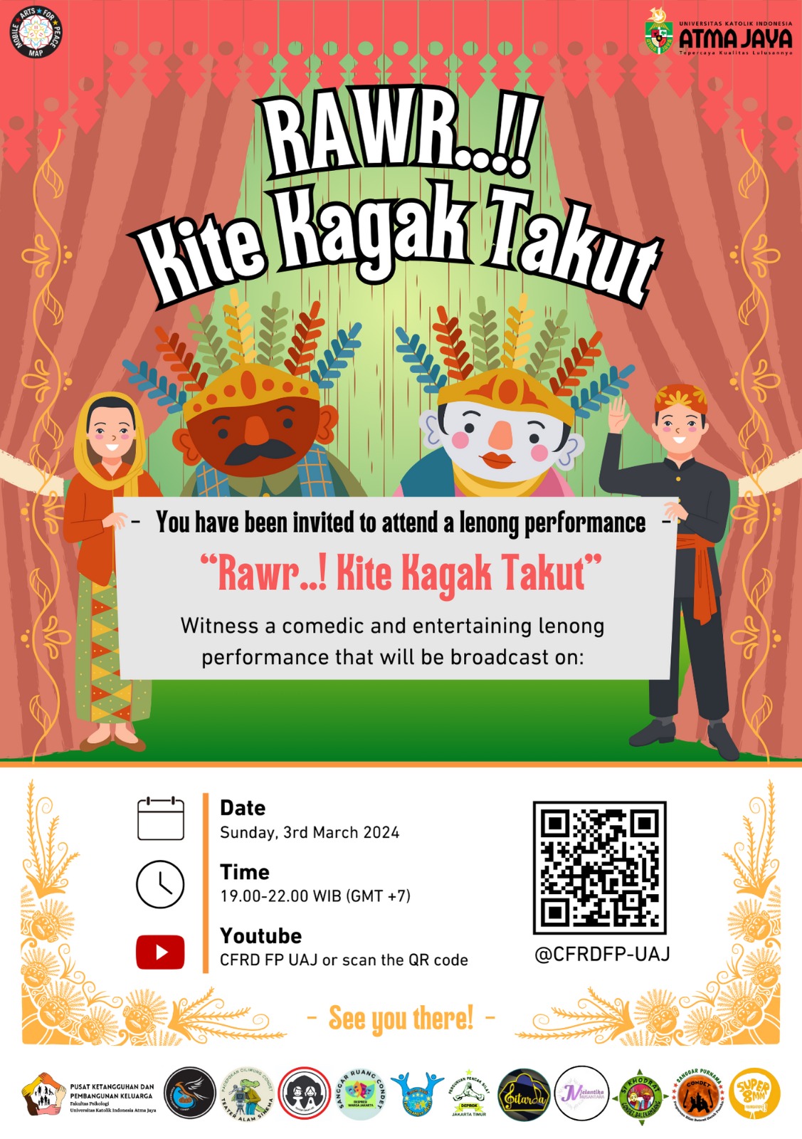 Center for Family Resilience and Development on X: Hello MAP friends! We  are from Beyond Tradition Project and we are excited to do a lenong  performance online titled: RAWR..! Kite Kagak Takut