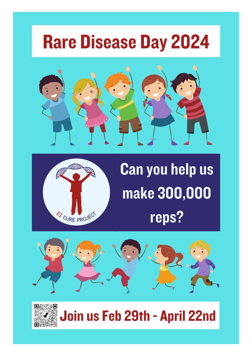 EI_cure_project's tweet image. ‼️Let the #RepsForRareChallenge BEGIN‼️

Please remember:

1) TELL US so your Reps will be COUNTED! - fill out this short form forms.gle/BxeTzVJUP1MfbS…

2) SHARE IT on social media - Use #eicureproject and #repsforrarechallenge add our POSTER, PHOTO, or VIDEO clip!

Thank you 🥰