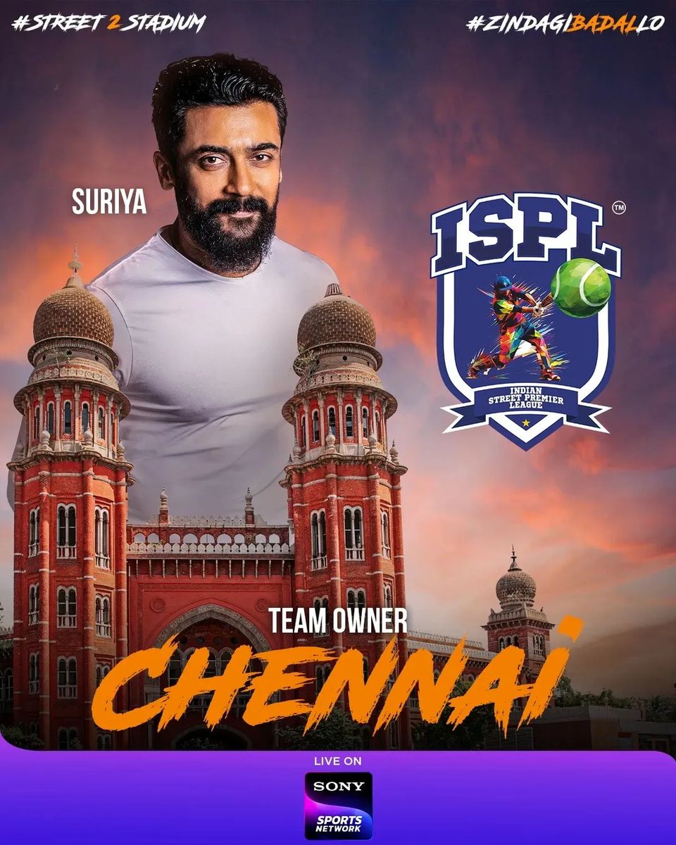 Team Owner #TeamChennai @ispl_t10 

@Suriya_offl #Kanguva