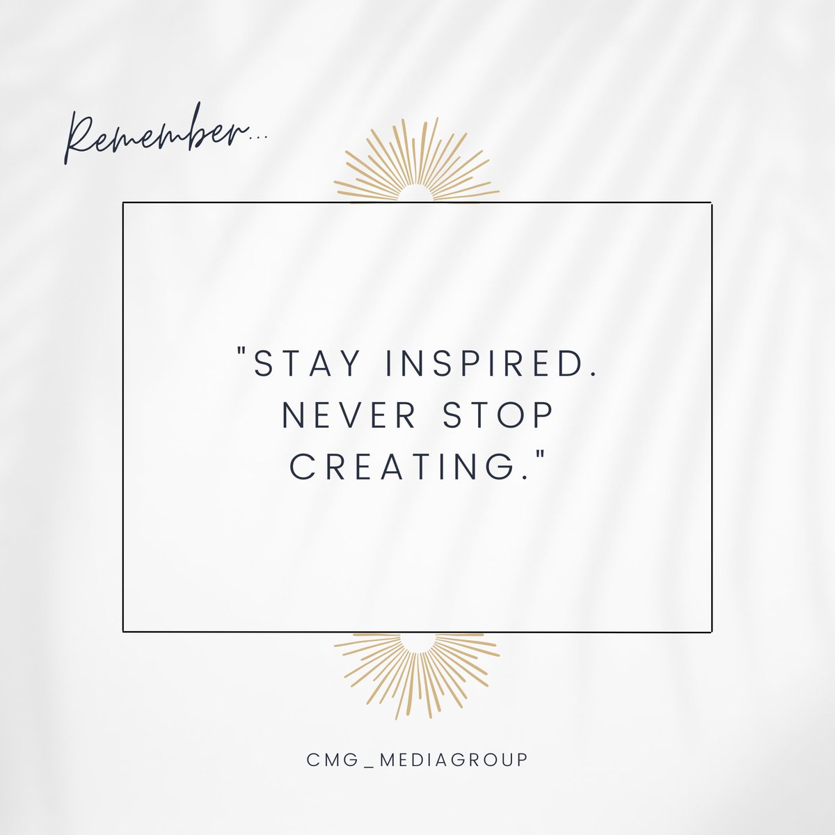 MediaCmg's tweet photo. Remember, the act of creation is a gift that allows us to connect with ourselves and others in profound ways. So keep dreaming, keep experimenting, and never stop creating. 

#cmg_mediagroup#CMGInternational#NeverStopCreating#marketingtips#PR#brands#business https://t.co/8qksVGXj4r