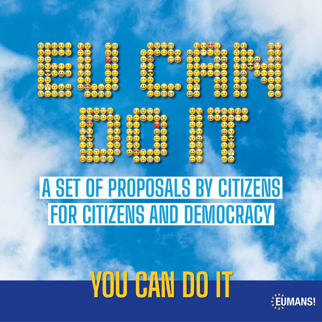At 10.30 a.m. we will present EU CAN DO IT, at the headquarters of the @MovimentoEuro in Rome with @VoltItalia,@Piu_Europa, @ass_coscioni: a set of petitions that will be soon presented in other EU cities. Details on the campaign and its proposals: eumans.eu/eu-can-do-it