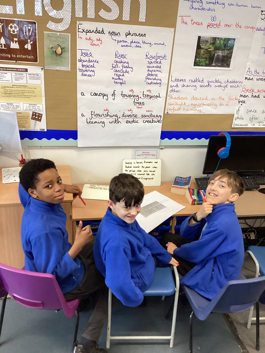 glenfromep's tweet photo. #JuniperClass are working collaboratively to write multi-clause sentences about an extract from the Vanishing Rainforest #year6 #writing https://t.co/5kS8allcFb