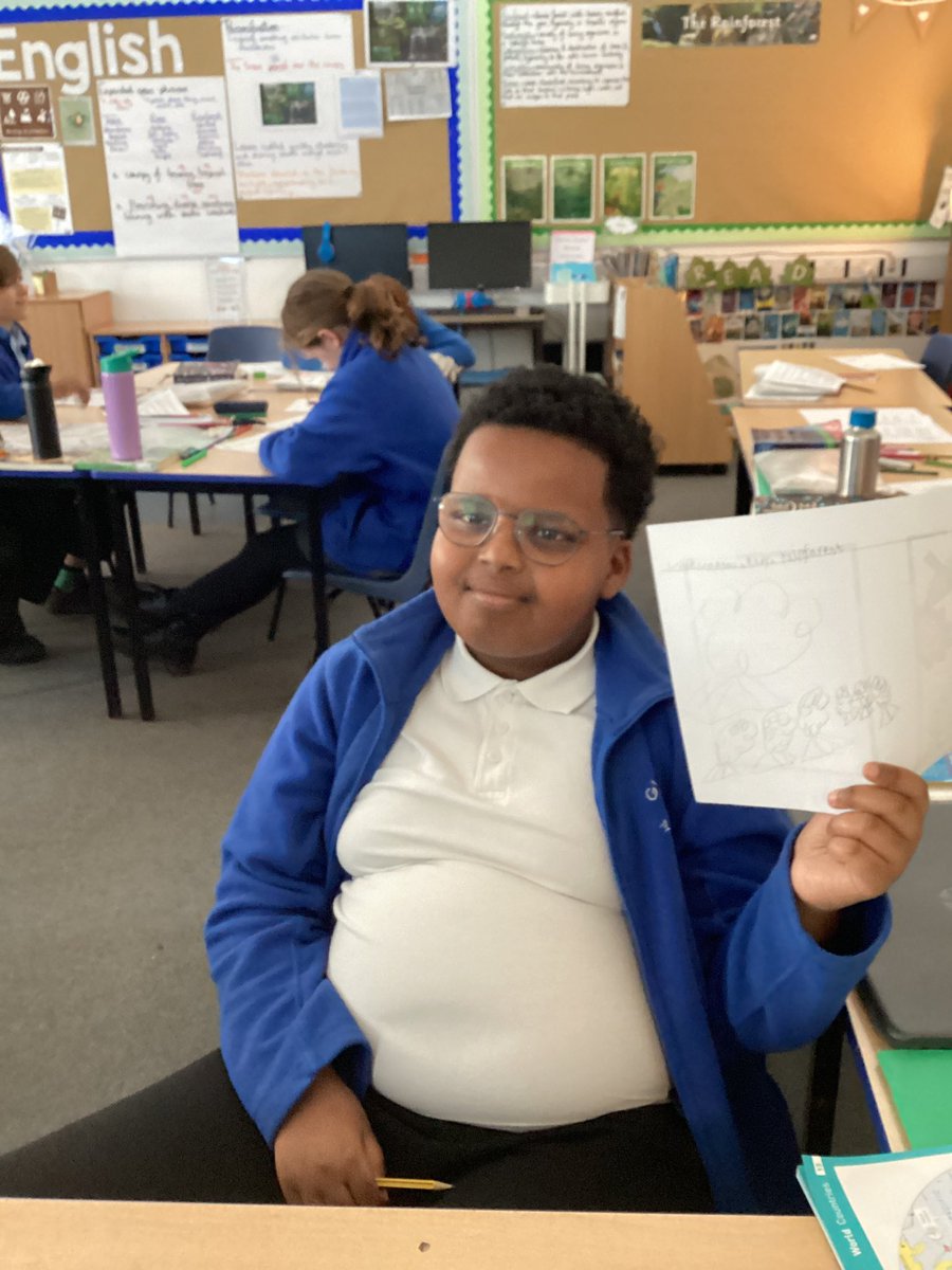 glenfromep's tweet photo. #JuniperClass looked at what makes the rainforest unique in #geography last week - considering the weather, rainfall, plants, soil and animals! #year6 https://t.co/PX3nQSNRCs
