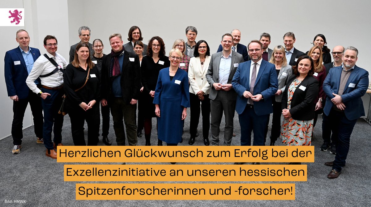 Wissenschaftsminister @Timon_Gremmels  hat Vertreterinnen und Vertreter der Projekte in unser Ministerium eingeladen, die die erste Hürde im Exzellenzcluster-Wettbewerb der Deutschen Forschungsgemeinschaft genommen haben. Herzlichen Glückwunsch, wir drücken weiterhin die ✊!