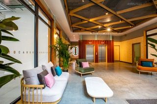 Enter Cargo WORK - walk through the iconic entrance, under the glazed courtyard canopy and into the warm and welcoming reception area. 

If you're interested in having an office space with us, get in touch today! buff.ly/3ratcJ4