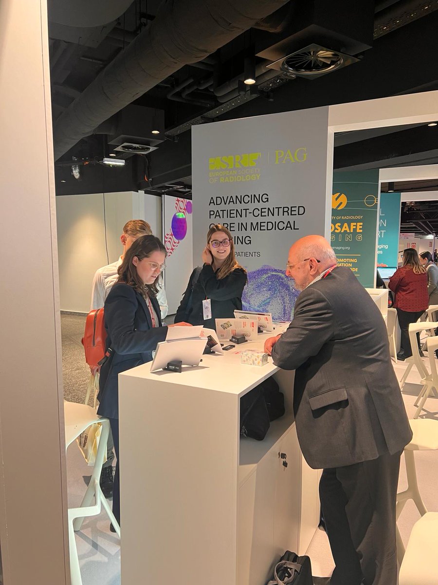 Stop by the ESR Patient Advisory Group booth on level 1 of the ACV, where you can meet our patient representatives and learn more about #ESR_PAG activities.
#ECR2024 #PatientsInvolved