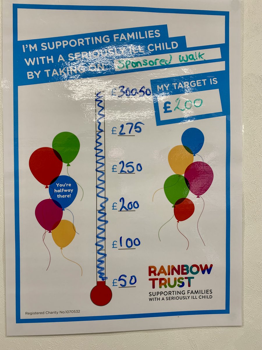 𝗦𝗣𝗢𝗡𝗦𝗢𝗥𝗘𝗗 𝗪𝗔𝗟𝗞!

Group 9 in our Derwent Provision have taken part in a sponsored walk for Rainbow Trust. The charity support families and young people who are terminally ill. The group have so far have raised £300.50. 

A huge well done to all involved!