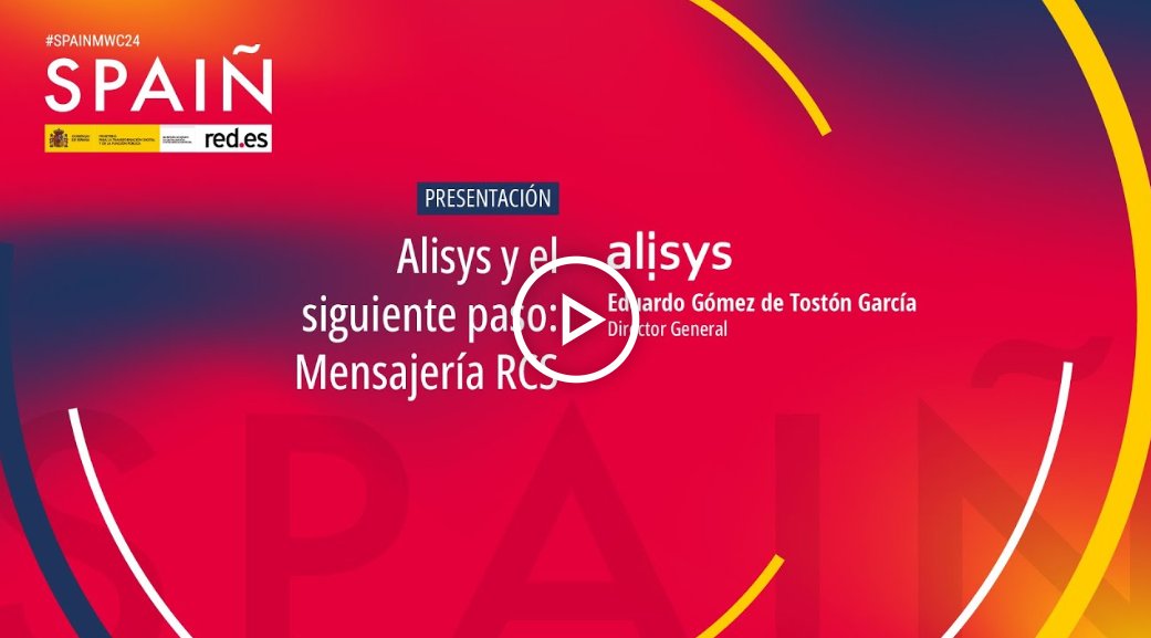 ¡Recta final del #MWC24!

📲 Descubre cómo los #RCS están revolucionando la comunicación con el cliente en la ponencia de Eduardo Gómez de Tostón. 

🕙 Hoy, 10:45 en el Pabellón de España de <a href="/redpuntoes/">Red.es</a>.

💻 ¡Síguela en streaming! spain-mwc.gob.es/agenda/alisys-…

#ElFuturoEstáAquí