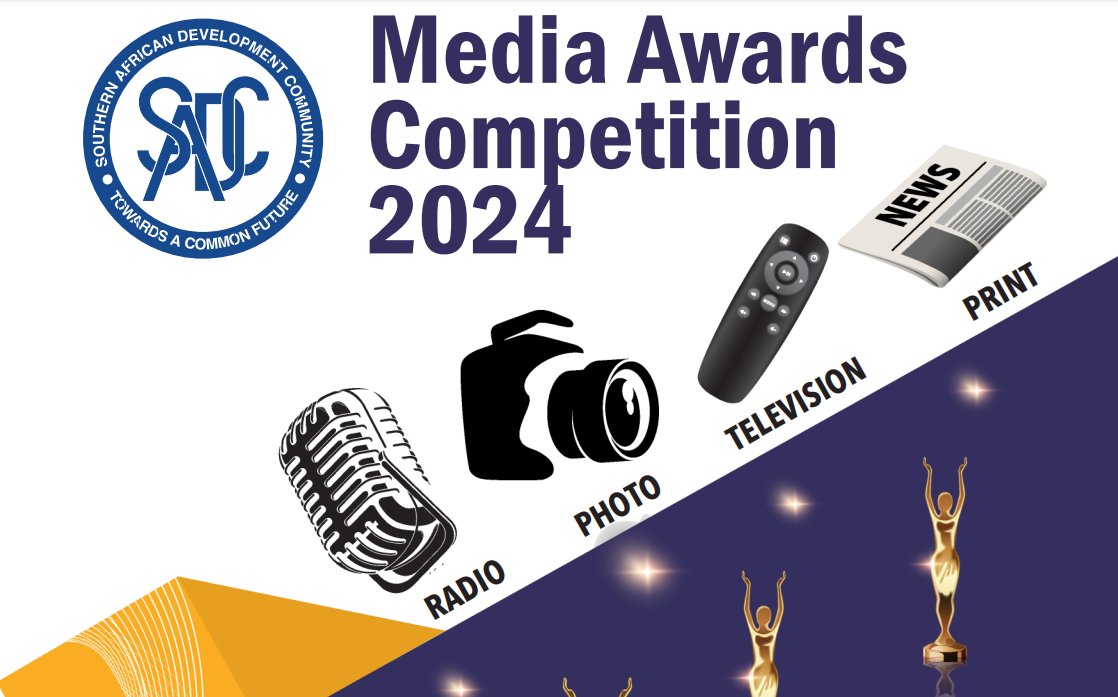 DEADLINE: Today is the last opportunity for journalists in Africa to enter the @SADC_News 2024 Media Awards, which recognise excellence in journalism in categories of print, radio, television and photography. Details: bit.ly/3FMEZ6c