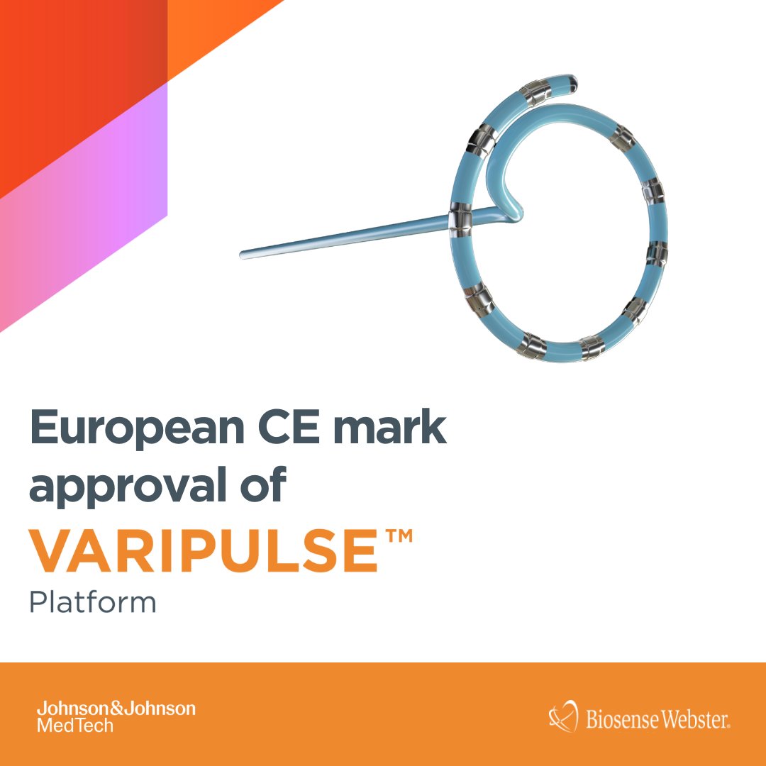 As we push the boundaries of science and innovation in cardiac ablation, we're proud to announce the CE mark approval for the CARTO-integrated VARIPULSE™ Pulse Field Ablation Platform as a treatment option for patients with #AtrialFibrillation: bit.ly/42YqyXB #EPeeps