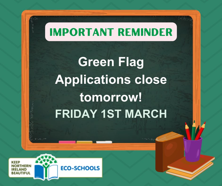 ⏰TOMORROW is the final day for Green Flags for Schools submissions. Don't miss out! 🏃‍♀️ Find out more and submit bit.ly/3SSMq1N