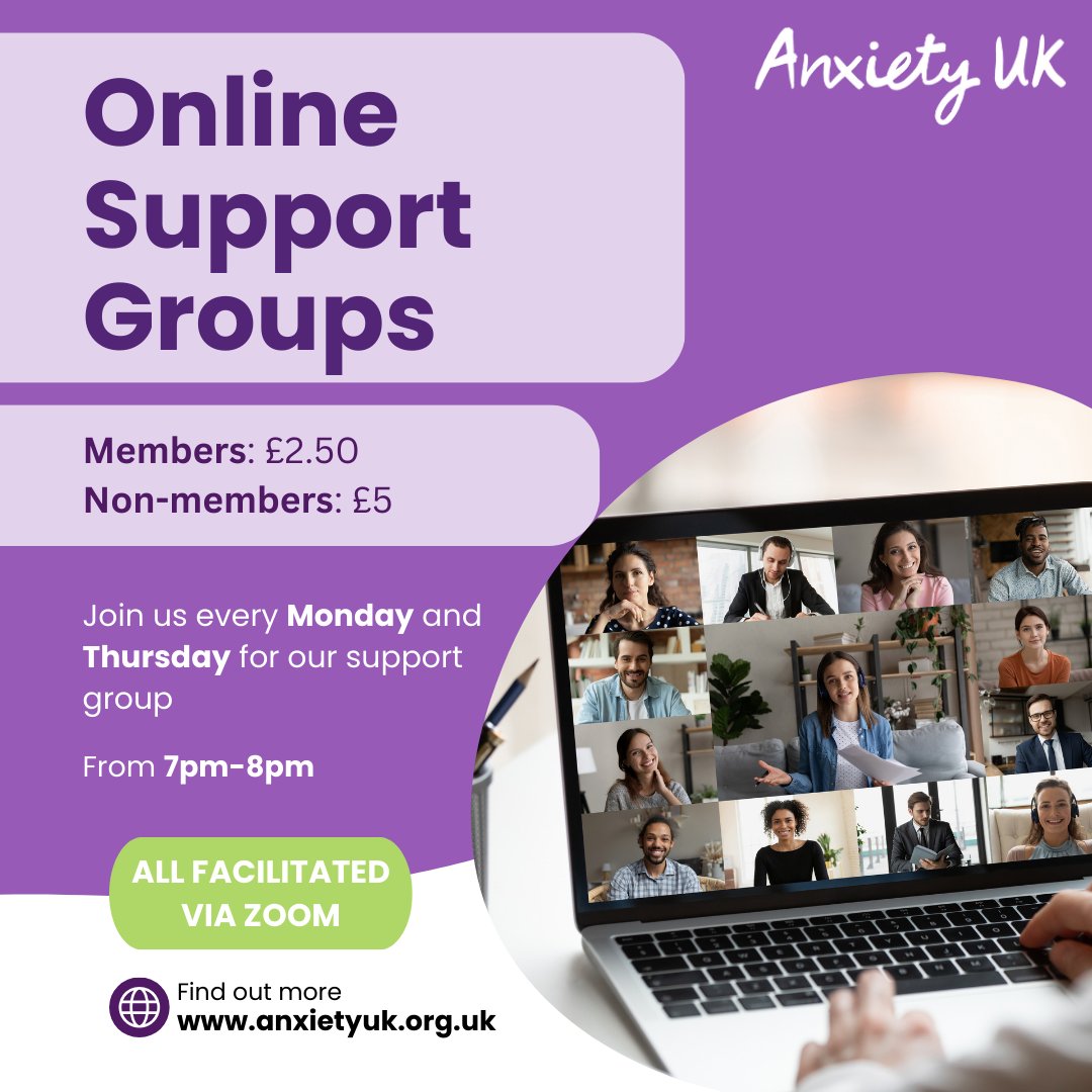 AnxietyUK's tweet image. Sign up for the next anxiety support group we'll be hosting. 
Click the link to secure your spot:  
anxietyuk.org.uk/get-help/anxie…

#anxietysupportgroup