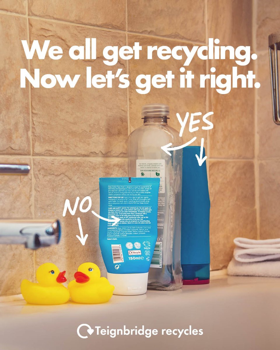 Let's recycle better, together. For each other. For Teignbridge 👍🏼 Get all your ducks in a row 🦆🦆🦆 Check what you can (and can't) recycle in your boxes at: teignbridge.gov.uk/whatgoeswhere ♻️