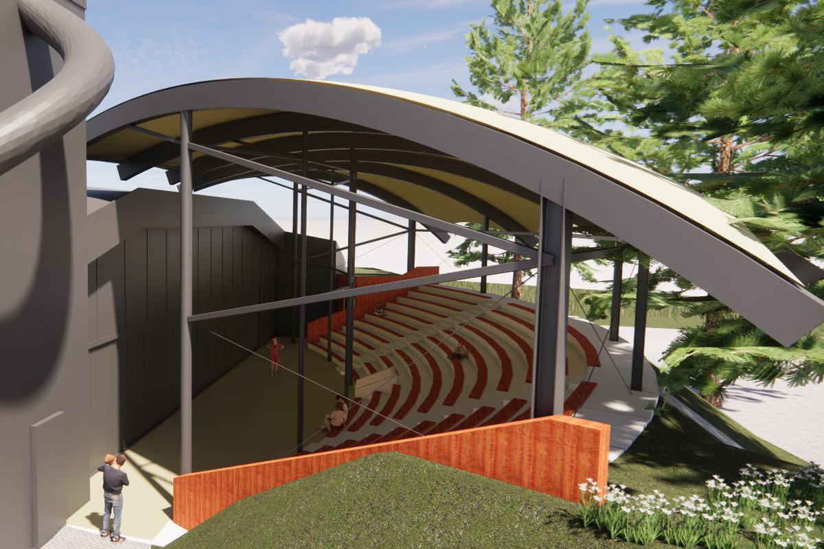 🏗️ Ons buitentheater krijgt een UPGRADE! 

Er komt een gloednieuwe tribune, waardoor onze gasten nog comfortabeler kunnen genieten van de theatershows en musicals! Daarnaast krijgt het een stijlvol dak, zodat het plezier zich niet langer beperkt tot zonnige dagen!