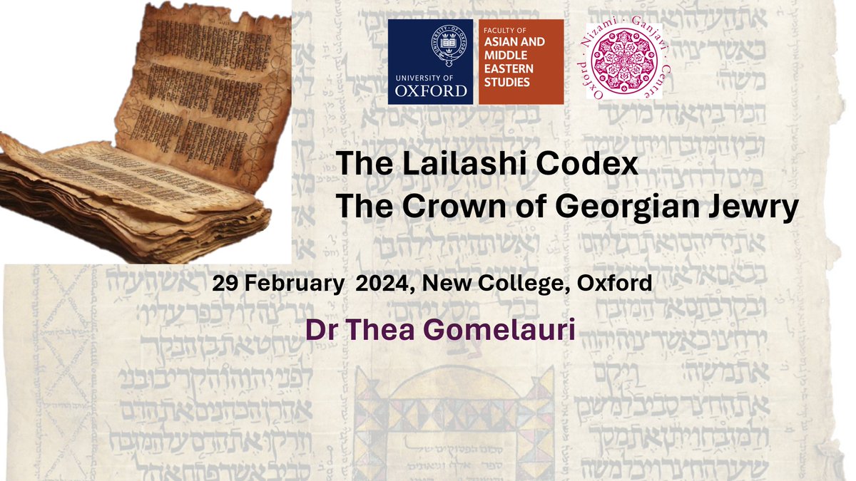TheaGomelauri's tweet photo. πI look forward to presenting the Greatest Mediaval Pentateuch, the #LailashiCodex in a few hours at @NizamiOxford @FacultyofAMES
A sneak preview π https://t.co/9rw0SIB1J6