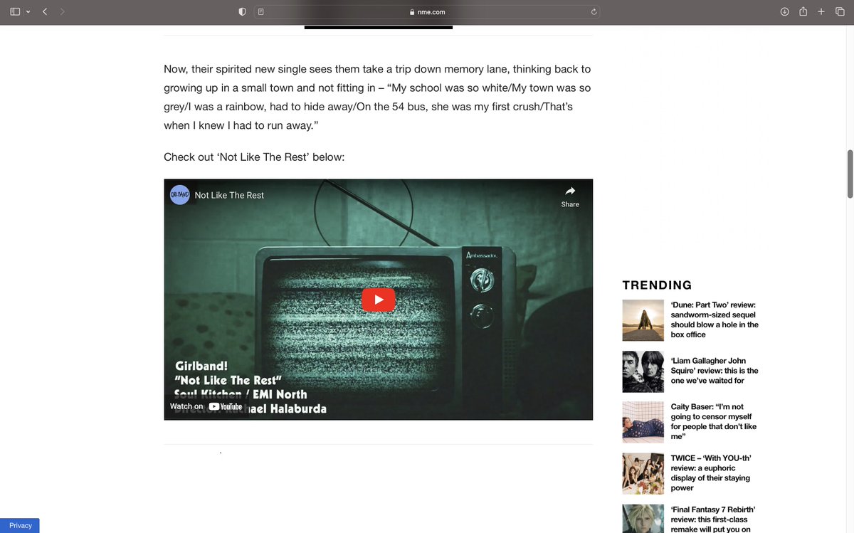 Rach_Halaburda's tweet photo. My picture of @girlbandhq featured in @NME. Have a look at the article to see the music video we shot in Berlin too!

#newmusic #musicphotography #videographer #director https://t.co/N9DrljuKUR