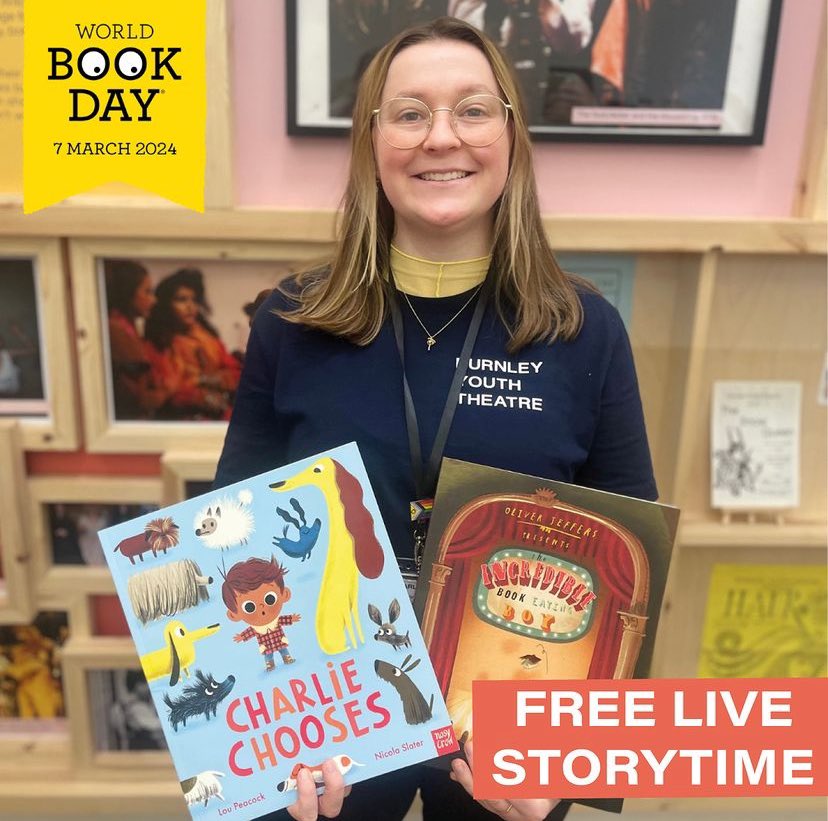 Why not celebrate World Book Day with us on Thursday 7th March. To find out how you can attend this streamed event, check the link: burnleyyouththeatre.org/whats-on/