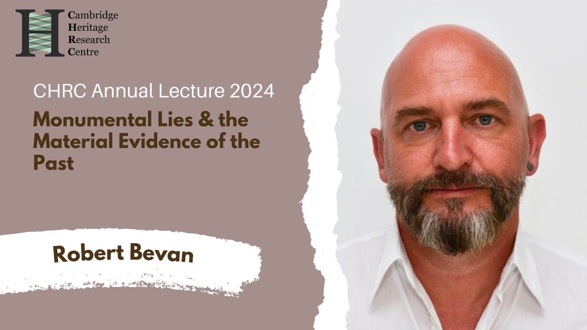 NOTE: To those who missed the CHRC's annual lecture with Robert Bevan - the entire recorded event is now available on YouTube. Follow this link to watch: bit.ly/3T0bbcJ