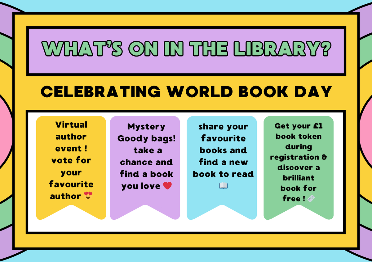 One week to go until #WorldBookDay! 😍📚❤ We have some fun activities planned, so get involved and let's celebrate books and reading! #ReadYourWay @BishopbriggsAC @BishyBulletin @MissJMcGee @WorldBookDayUK