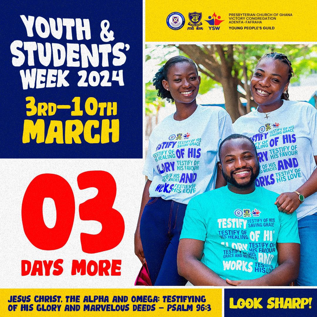 victoryypg's tweet photo. The countdown is on!
🥳🥳🥳

0️⃣3️⃣ Days to go ⏰ 

🐜icipate 
#TestifyofHisGloryandMarvelousDeeds
#MemoriesThatWillLastaLifetime
#YSW24
#victoryypg https://t.co/W5gQSGX0YL