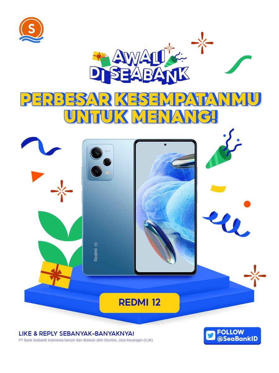 SeaBankID's tweet photo. 🔥PERBESAR KESEMPATANMU🔥

Caranya:
1. FOLLOW @SEABANKID 
2. REPLY "REDMI 12"

Kesempatan terbatas✨ https://t.co/WFDX7oRaoN