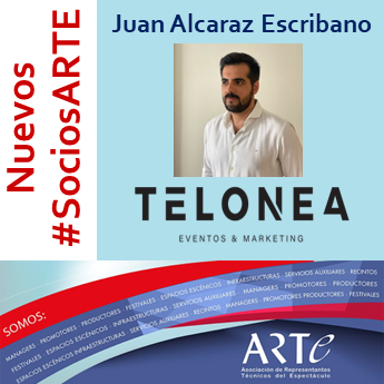 Damos la bienvenida a su casa al nuevo socio JUAN ALCARAZ ESCRIBANO de #Telonea! #SociosARTE