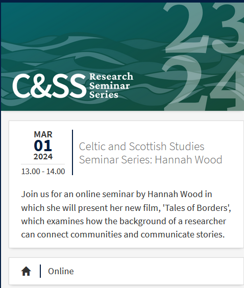 Historian and film-maker Hannah Wood presents her film, 'Tales of Borders', exploring how a researcher's roots influence the collection, transmission and analysis of supernatural tales over borders. Here, communities in the Scottish Borders and Nepal connect  through stories.
