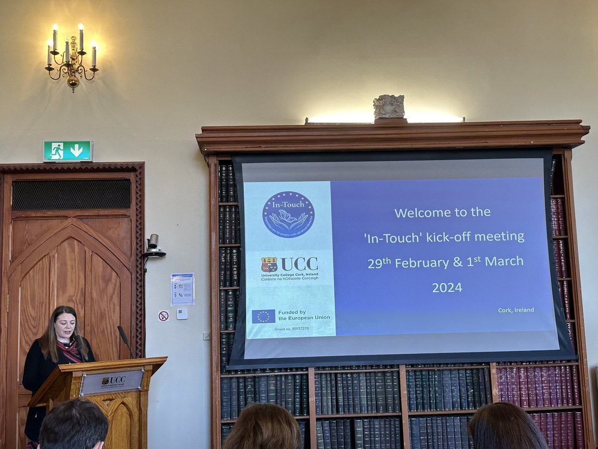 Professor @nicola_cornally officially launching the In-Touch project funded by @HorizonEU @uccnursmid