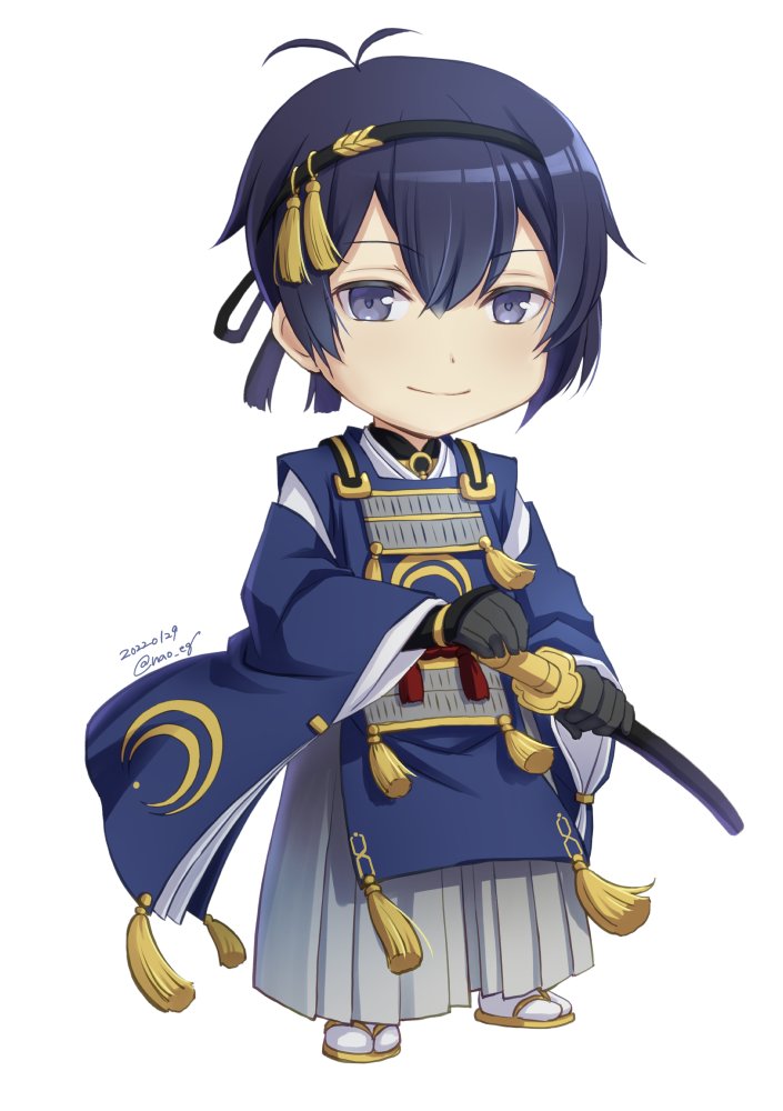 三日月宗近(刀剣乱舞) 「今日は4年に一度の2/29ということで、普段はあまり描かない珍しい絵をあげておく」|ナオ@4/23西海ノ暁60呉のイラスト