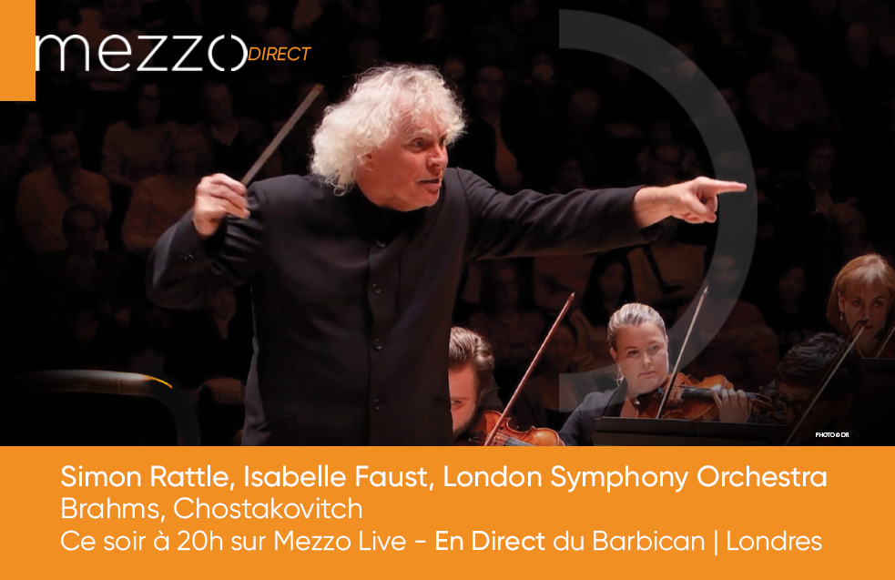 [DIRECT] Ce soir à 20h sur Mezzo Live ! shorturl.at/xMOQ2 @SirSimonRattle, Isabelle Faust et @londonsymphony au @BarbicanCentre Brahms : Concerto pour violon - Chostakovitch : Symphonie n°4