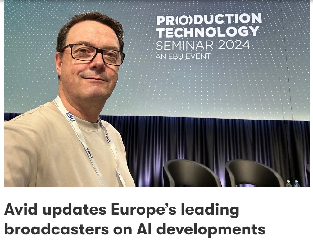 craigaw1969's tweet photo. At @Avid , we are continuing to invest and investigate the use of AI/ML in the media production process, with a focus on how it can be used to assist creatives.
@randre has outlined our ongoing work in this field to the @EBU_HQ and discussed Avid Ada. 
👀https://t.co/mvtwAjUXBq https://t.co/fGgPzXRIYx