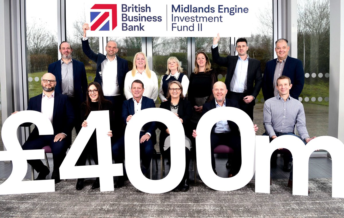 BritishBBank's tweet photo. We’re delighted to launch our new £400m Midlands Engine Investment Fund II today, unlocking additional funding to help smaller businesses to prosper and thrive.

Find out more about the fund’s impact: https://t.co/KBwHKfZv69 https://t.co/jmrB7uzctA