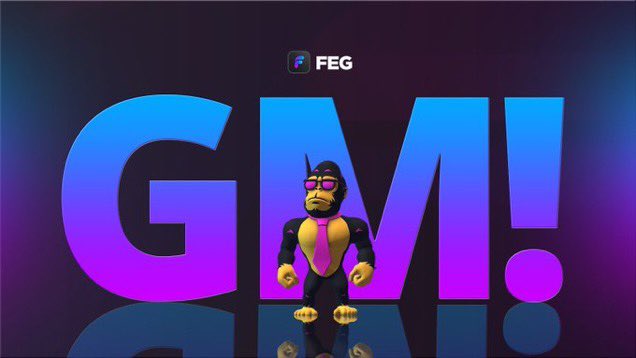 GM GORILLAS 🦍 

💪🏽❤️🦍

#FEGtoken #SmartDeFi
