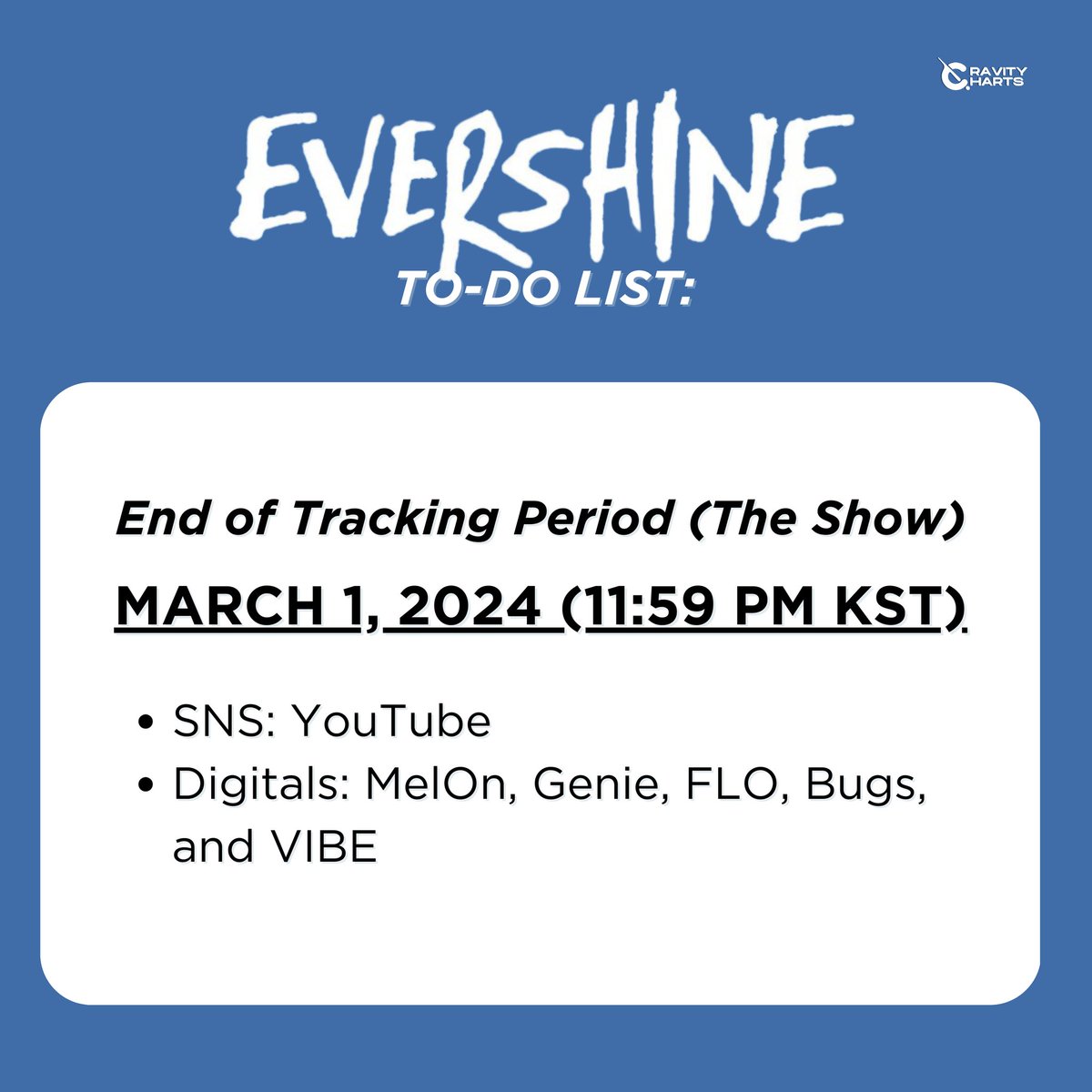 CRAVITYChart's tweet photo. [ 📢 REMINDER 📢 ]

‼️ The Show Tracking Period will end tomorrow‼️
— Stream/download on KR Music Sites
— Stream the MV on YouTube
— Promote the “Love or Die” MV on Social Media Platforms

 + Prepare for the Pre-Voting on Star Planet and Show Champion ‼️ https://t.co/Pa3i3NjrxZ