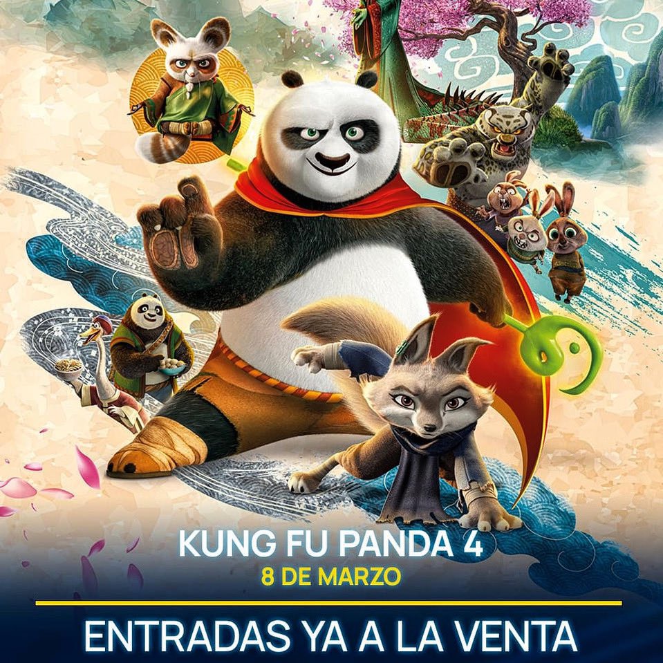 #CINE | Kung Fu Panda 4 🐼 

¡Prepárate para la acción con Kung Fu Panda 4 en cines el 8 de marzo! 

🎟️ ¡Compra tus entradas ahora en cinesa.es

👨‍👩‍👧‍👦 ¡Una película ideal para disfrutar en familia!

#KungFuPanda #Cinesa #cineinfantil #agendainfantilasturias