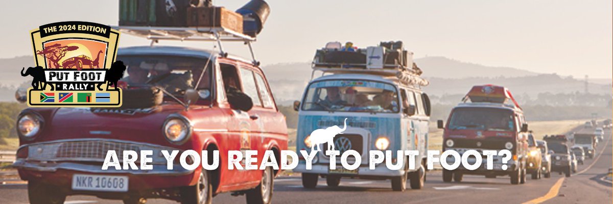 Are you ready for the greatest social rally on earth? 
Reminder: Early Bird Pricing ends today, Thursday 29th February. 🚗🐘🏎️🚃🦒

📢 Register now: putfootrally.com/the-rally/