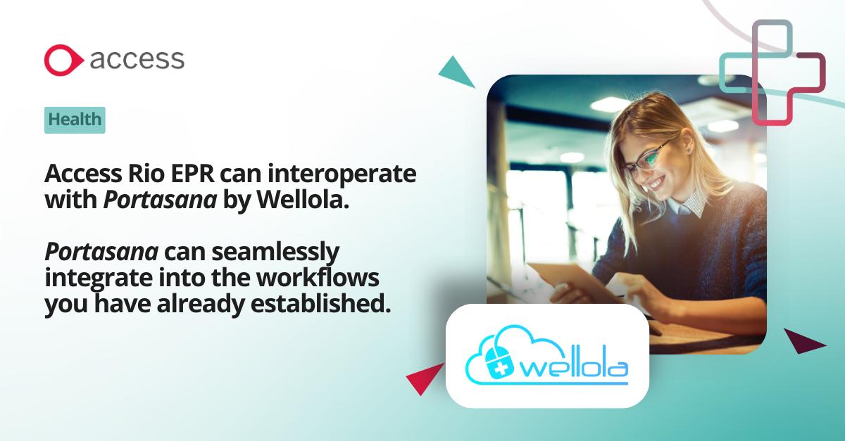 Did you know that Access Rio EPR can interoperate with Portasana by @Wellola? Portasana can seamlessly integrate into the workflows you have already established. Find out more by visiting our Access partners page ow.ly/fECR50QJ7ZB or speak to your account manager