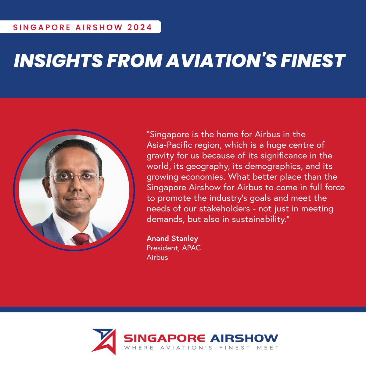 We heard from some of aviation’s finest at Singapore Airshow 2024. Leaders from Airbus, Embraer and Neste share their perspectives on the importance of Asia Pacific and the need for collaboration to drive continued growth. See you in 3-8 February 2026! 🤝 #SGAirshow2026