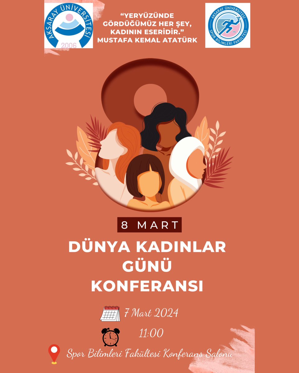 8 Mart Dünya Kadınlar Günü Konferansı 🌎

<a href="/aksarayedutr/">Aksaray Üniversitesi</a> <a href="/profalpayaribas/">Prof. Dr. Alpay Arıbaş</a> <a href="/hunluhunlu/">Hüseyin Ünlü</a>