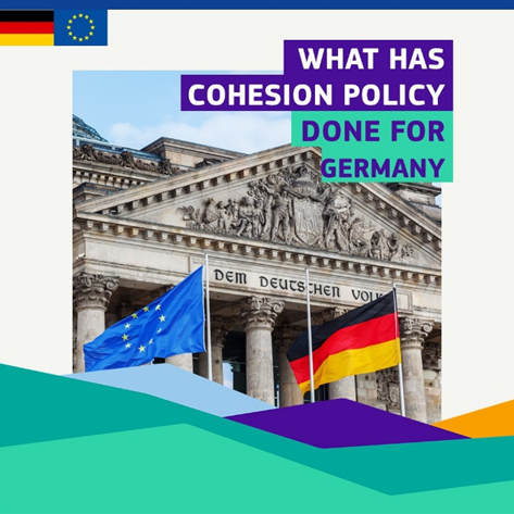 ElisaFerreiraEC's tweet photo. As the largest 🇪🇺 economy, Germany has both greatly contributed and benefitted from the internal market &amp; EU funds!

In Germany, over the last two decades, EU #CohesionPolicy has supported:

📈30,150 enterprises
🔧89,355 full time new jobs https://t.co/PaAQR8tp7X