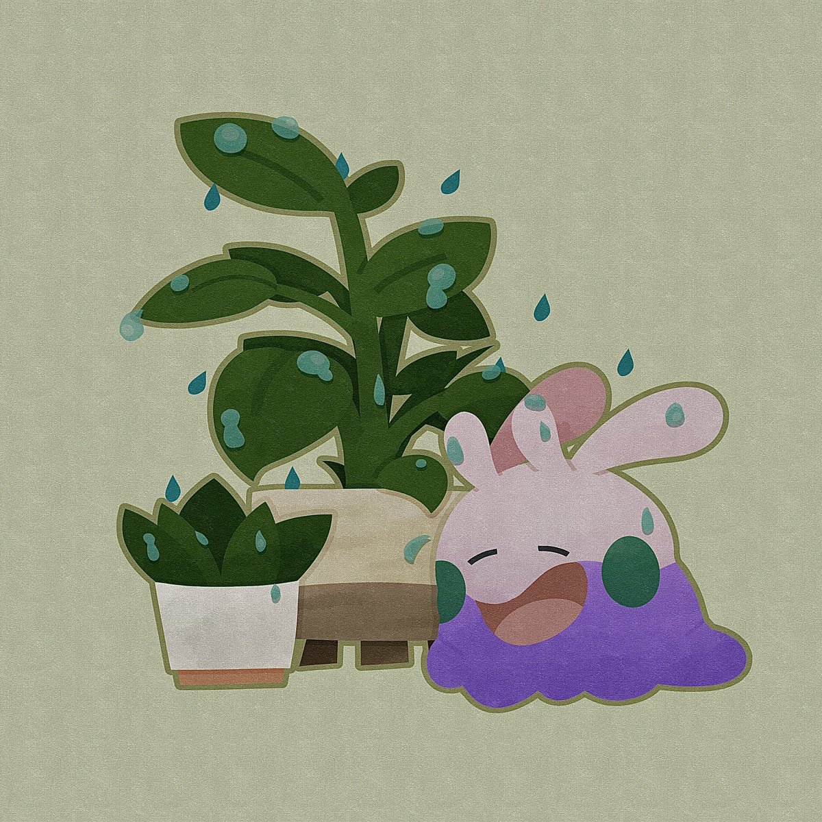 最近ずっと真っ青な空を見てないので
しっとりヌメラちゃんお絵描き🌿🚰